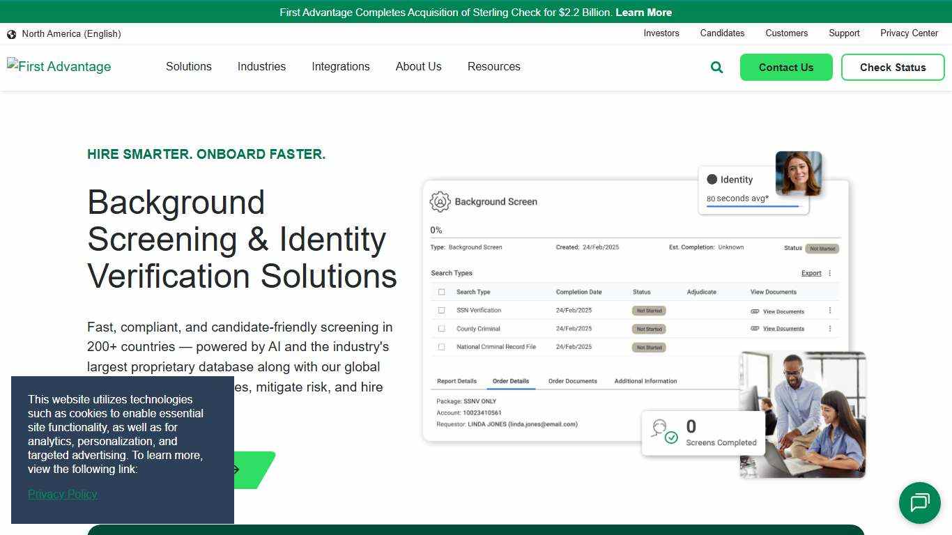 Global Background Checks & Screenings First Advantage
